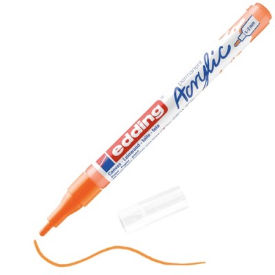 Akril marker Edding 5300 F (1-2 mm) Neon Orange