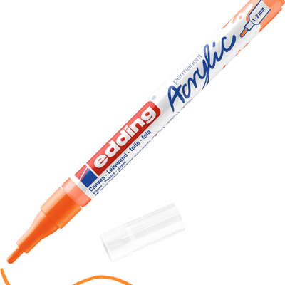 Akril marker Edding 5300 F (1-2 mm) Neon Orange