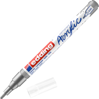 Akril marker Edding 5300 F (1-2 mm) Rich Silver