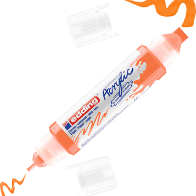 Akril marker Edding 5400 3D Double Liner (2-3 mm/5-10 mm) kétvégű Neon Orange
