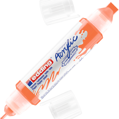 Akril marker Edding 5400 3D Double Liner (2-3 mm/5-10 mm) kétvégű Neon Orange