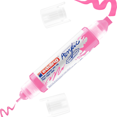 Akril marker Edding 5400 3D Double Liner (2-3 mm/5-10 mm) kétvégű Neon Pink