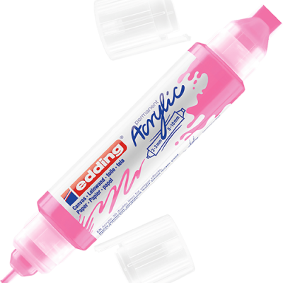 Akril marker Edding 5400 3D Double Liner (2-3 mm/5-10 mm) kétvégű Neon Pink