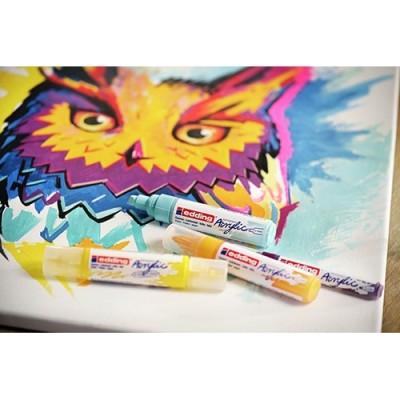 Akril marker Edding 5400 3D Double Liner (2-3 mm/5-10 mm) kétvégű Neon Yellow