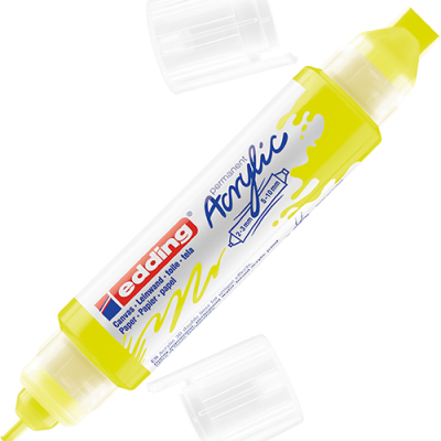 Akril marker Edding 5400 3D Double Liner (2-3 mm/5-10 mm) kétvégű Neon Yellow
