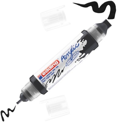 Akril marker Edding 5400 3D Double Liner (2-3 mm/5-10 mm) kétvégű Black