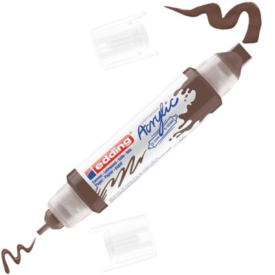 Akril marker Edding 5400 3D Double Liner (2-3 mm/5-10 mm) kétvégű Chocolate Brown