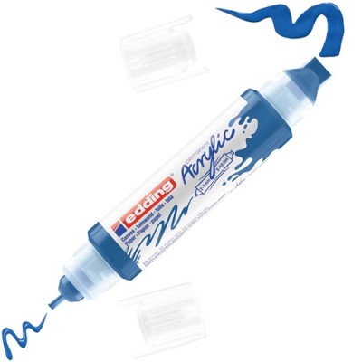 Akril marker Edding 5400 3D Double Liner (2-3 mm/5-10 mm) kétvégű Gentian Blue