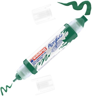 Akril marker Edding 5400 3D Double Liner (2-3 mm/5-10 mm) kétvégű Moss Green