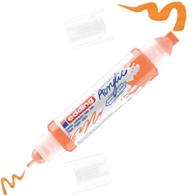 Akril marker Edding 5400 3D Double Liner (2-3 mm/5-10 mm) kétvégű Neon Orange