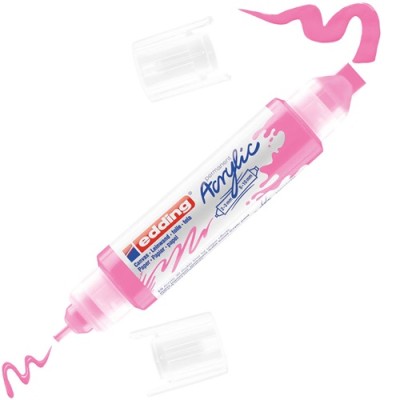 Akril marker Edding 5400 3D Double Liner (2-3 mm/5-10 mm) kétvégű Neon Pink