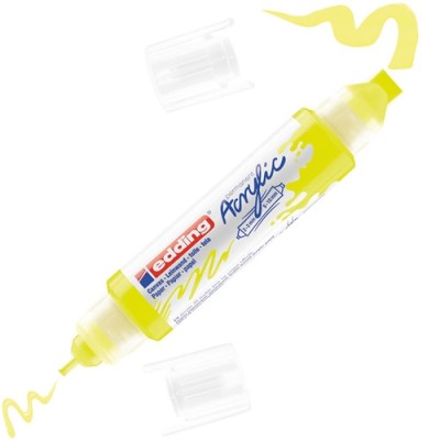 Akril marker Edding 5400 3D Double Liner (2-3 mm/5-10 mm) kétvégű Neon Yellow