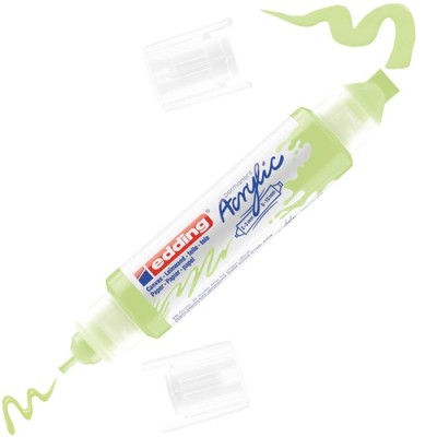 Akril marker Edding 5400 3D Double Liner (2-3 mm/5-10 mm) kétvégű Pastel Green