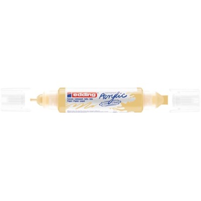 Akril marker Edding 5400 3D Double Liner (2-3 mm/5-10 mm) kétvégű Pastel Yellow