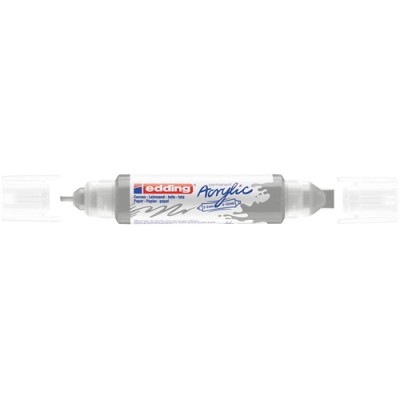 Akril marker Edding 5400 3D Double Liner (2-3 mm/5-10 mm) kétvégű Rich Silver