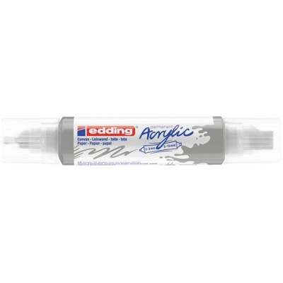 Akril marker Edding 5400 3D Double Liner (2-3 mm/5-10 mm) kétvégű Rich Silver