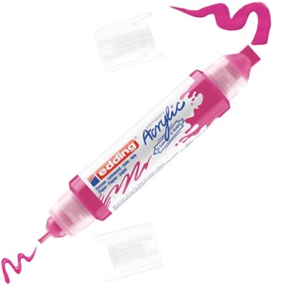 Akril marker Edding 5400 3D Double Liner (2-3 mm/5-10 mm) kétvégű Telemagenta
