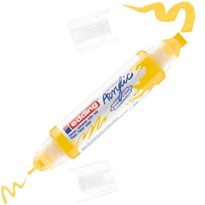 Akril marker Edding 5400 3D Double Liner (2-3 mm/5-10 mm) kétvégű Traffic Yellow