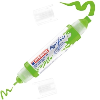 Akril marker Edding 5400 3D Double Liner (2-3 mm/5-10 mm) kétvégű Yellow Green