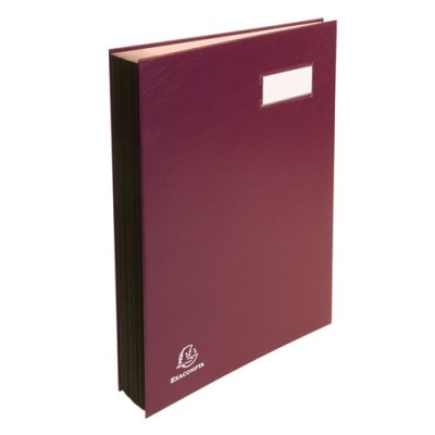 Aláírókönyv Exacompta 240x320 mm 18 részes burgundi