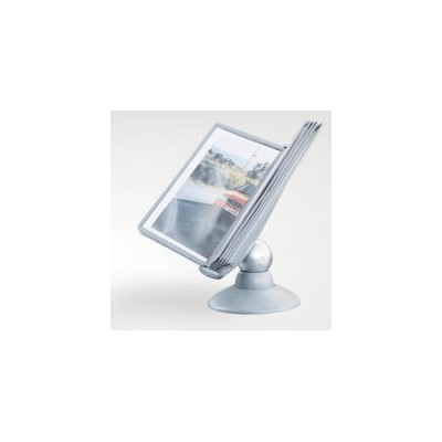 Bemutatótábla-tartó Durable Sherpa Motion asztali 10 db-os táblával forgatható ezüst