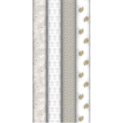 Díszcsomagoló tekercses Clairefontaine Excellia Naturel 70x200 cm 80g karácsonyi prémium