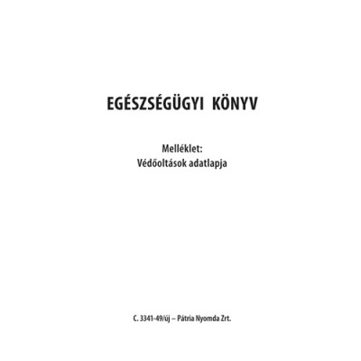 Egészségügyi könyv 123x170 mm 14 év alatti gyermekeknek