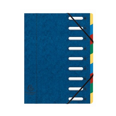 Előrendező Exacompta 245x320 mm 9 részes ablakos karton vegyes színek