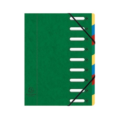 Előrendező Exacompta 245x320 mm 9 részes ablakos karton vegyes színek