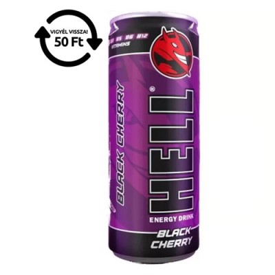 Energiaital Hell Black Cherry 0,25l  DRS