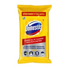 Fertőtlenítő törlőkendő Domestos lemon 100 db
