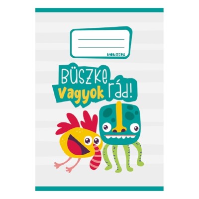 Füzet pd kisalakú 27-32 kockás Monsters 2024