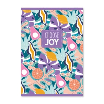 Füzet pd kisalakú 40 lapos sima Choose Joy intenzív