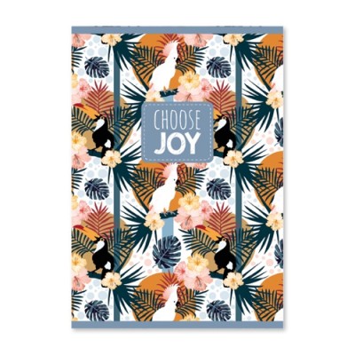 Füzet pd kisalakú 40 lapos sima Choose Joy intenzív
