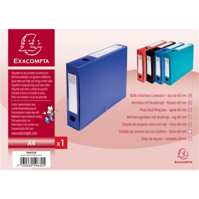 Füzetbox PP Exacompta Opaque A/4 60 mm gerinccel patentos kék