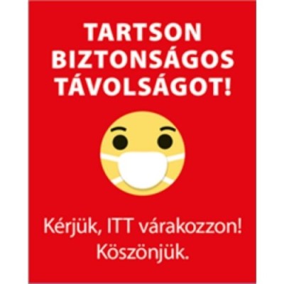 Információs padlómatrica pd Kérjük itt várakozzon! 40x50 cm