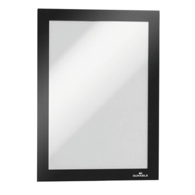 Információs tábla Durable Duraframe A/5 öntapadó hátlappal és mágneses kerettel 2 db/csomag fekete