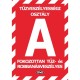Információs tábla pd A/5 Tűzveszélyességi osztály A