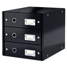 Irattároló Leitz CLICK&STORE 3-fiókos fekete