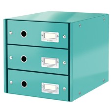 Irattároló Leitz CLICK&STORE 3-fiókos jégkék