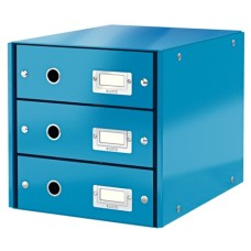 Irattároló Leitz CLICK&STORE 3-fiókos kék