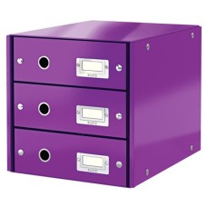 Irattároló Leitz CLICK&STORE 3-fiókos lila