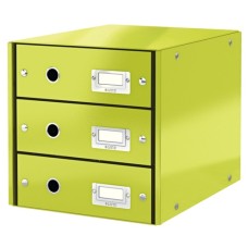 Irattároló Leitz CLICK&STORE 3-fiókos zöld