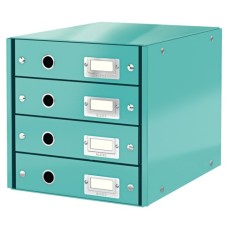 Irattároló Leitz CLICK&STORE 4-fiókos jégkék