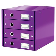 Irattároló Leitz CLICK&STORE 4-fiókos lila