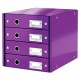 Irattároló Leitz CLICK&STORE 4-fiókos lila