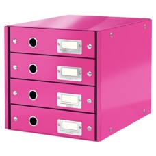 Irattároló Leitz CLICK&STORE 4-fiókos rózsaszín