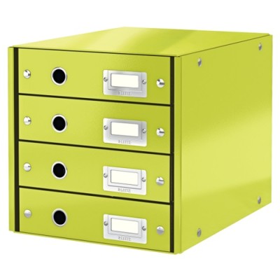 Irattároló Leitz CLICK&STORE 4-fiókos zöld