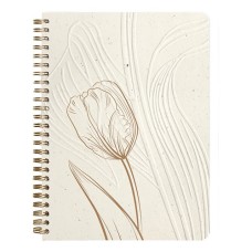 Jegyzetfüzet Clairefontaine Tulip paper, spirálos, A/5, 14,8x21cm, 74 lapos, pontozott