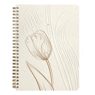 Jegyzetfüzet Clairefontaine Tulip paper, spirálos, A/5, 14,8x21cm, 74 lapos, pontozott
